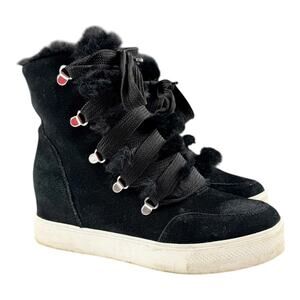 Steve Madden Wharton Faux Fur Sneaker Boots size 9 Women's